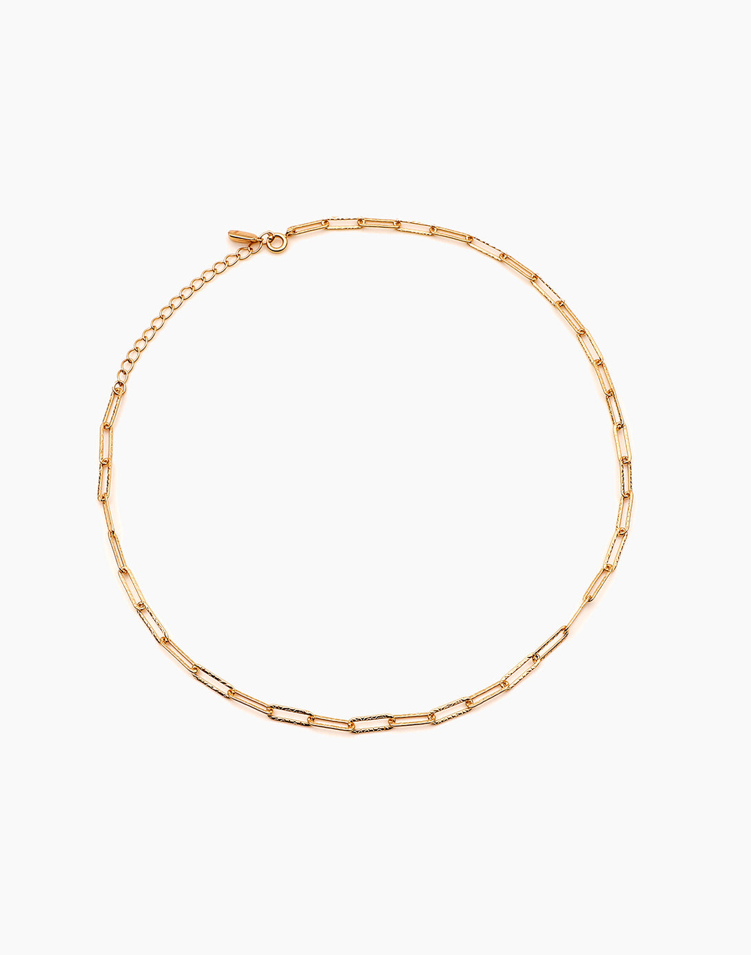 14k gold paperclip necklace