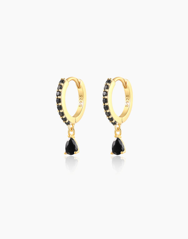 Black Drop Earrings