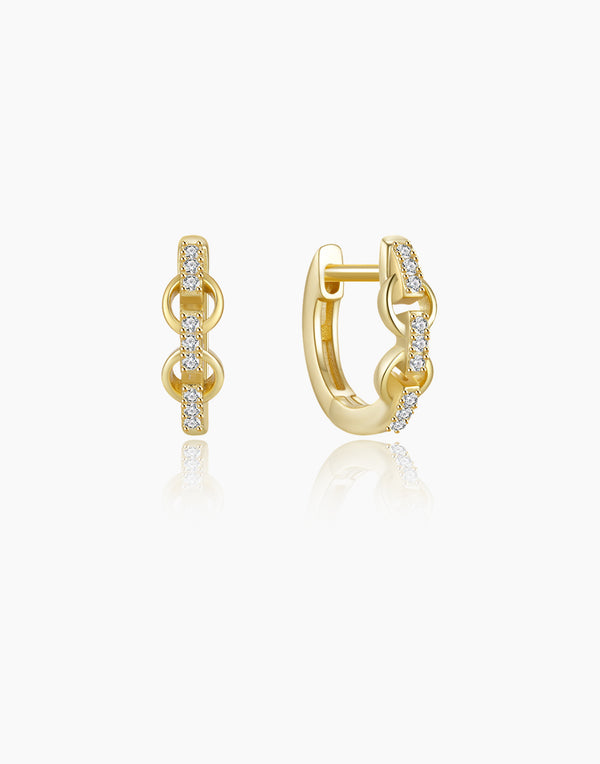 Elegant 14K Gold Huggie Earrings