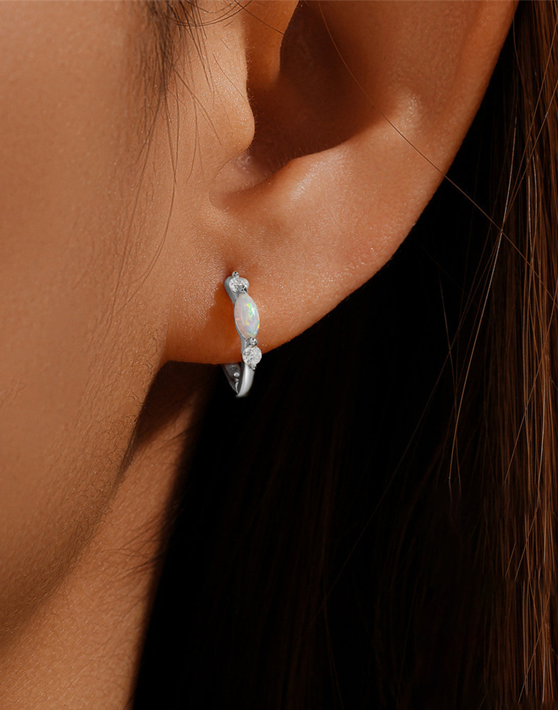 Opal Hoop Earrings girls