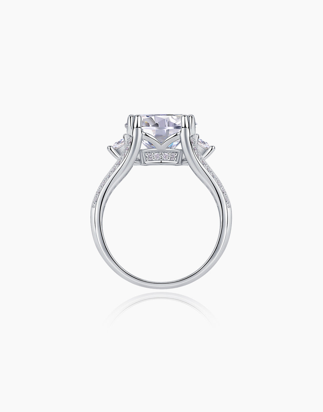 Round Three-Stone Engagement Rings