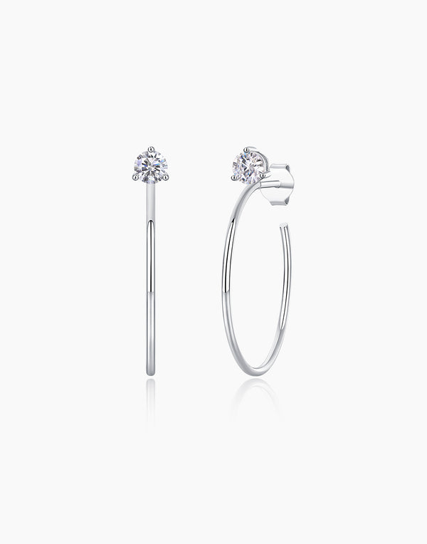 Silver Moissanite Earrings