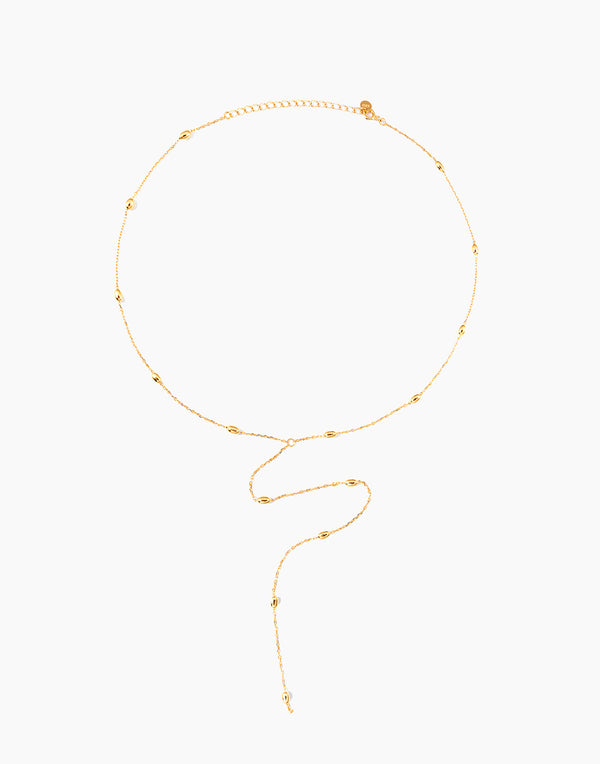 long gold necklace