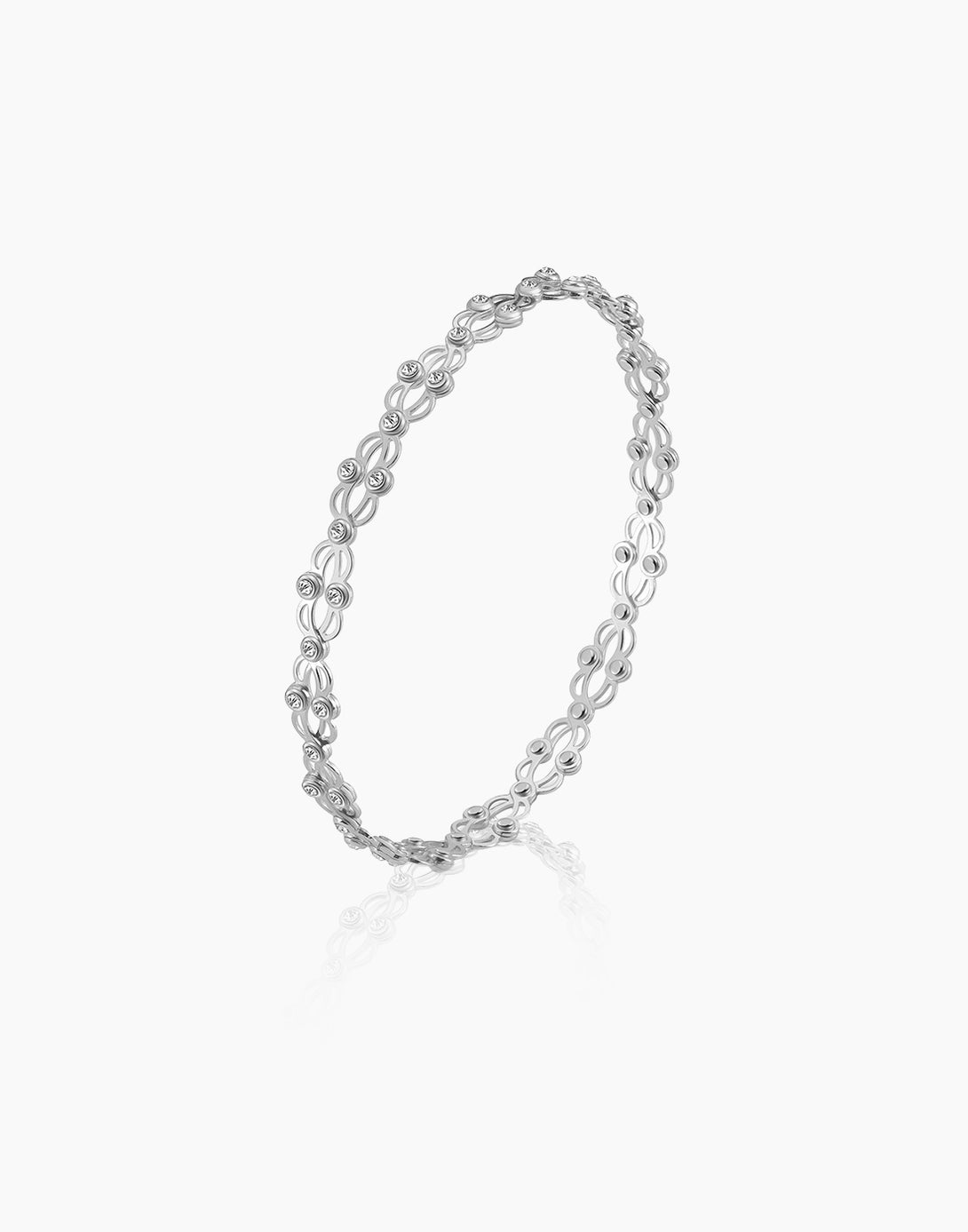 silver 2-in-1 Folding Retractable Ring Bracelet