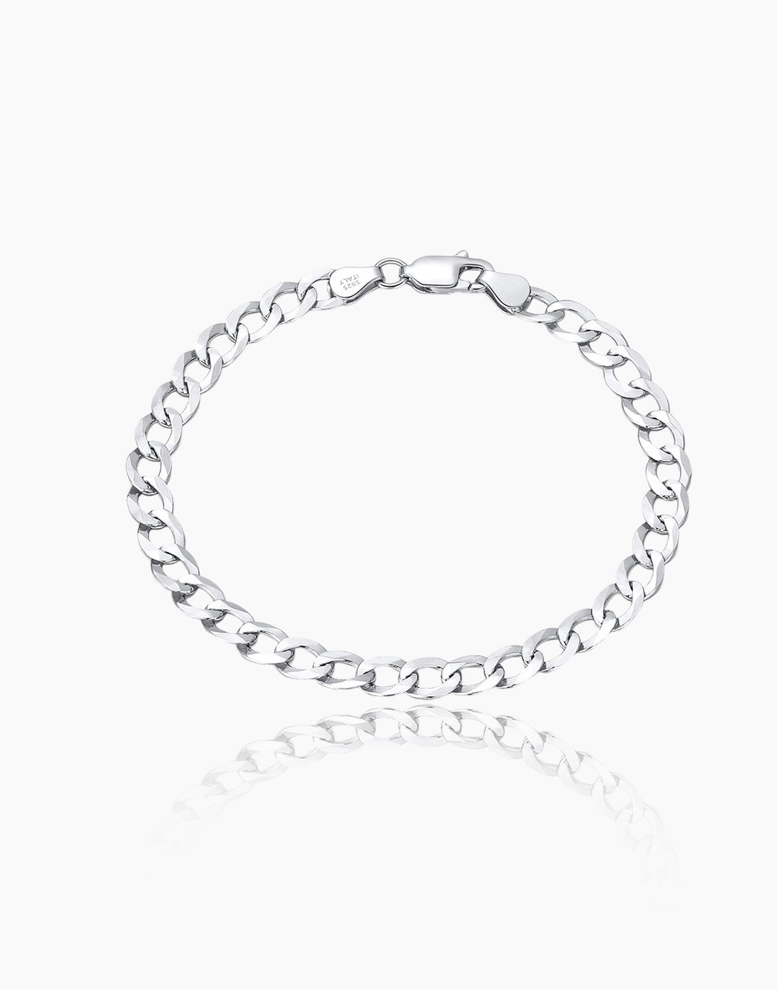 silver Curb Chain Bracelets