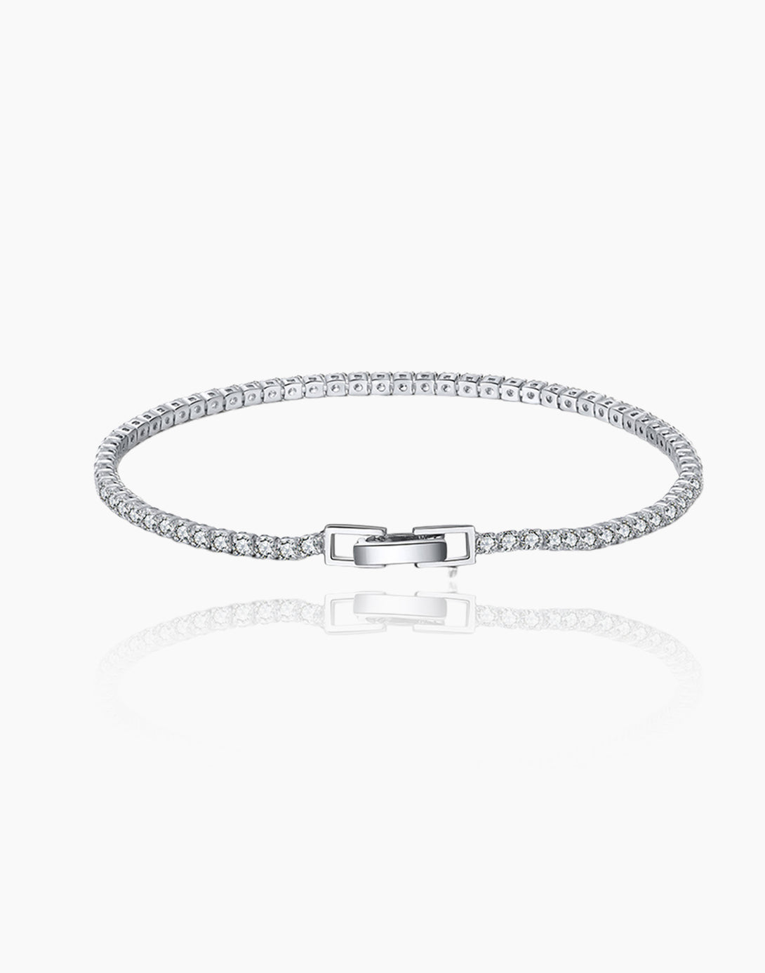 silver cz tennis bracelet